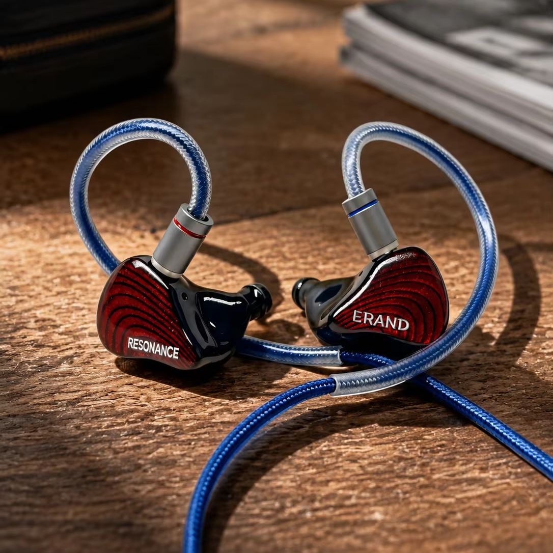 Audiophile Headphone Wired - ERAND RESONANCE 5 RED 2DD+2BA+1MP Hybrid