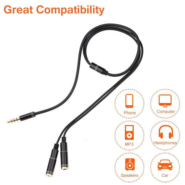 3.5mm Mic Y Mobile Audio Split - Earphone Splitter Jack 评论和价格