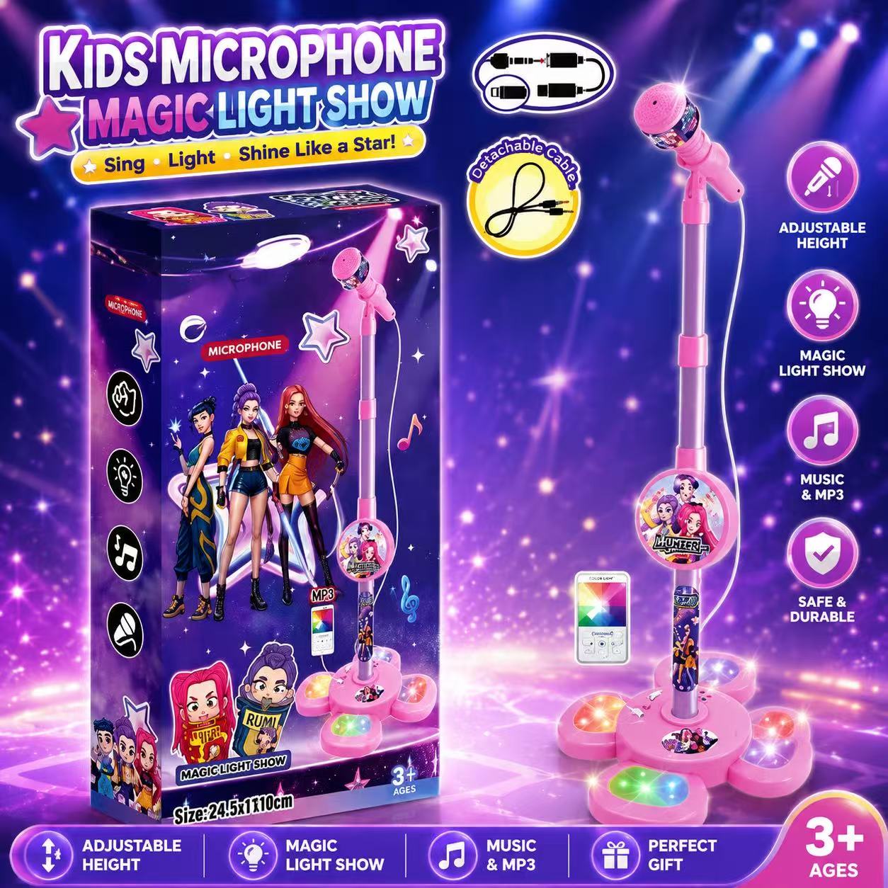 Karaoke Microphone with Stand, - Shure Mic Sm58 评论和价格